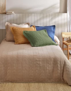 Couvre-lit Uni Matelassé Reliéfé Géométrique -Valeurs des doublures de lit. 322439 C02 zoomx vue6