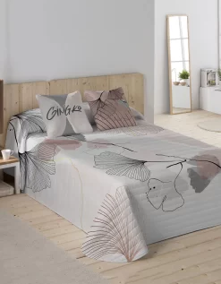 Couvre-lit Matelassé Imprimé Ginkgo