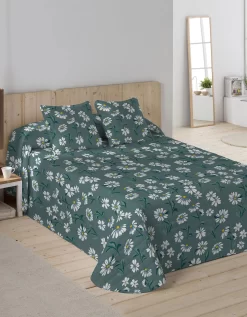 Couvre-lit Matelassé Imprimé Pâquerettes