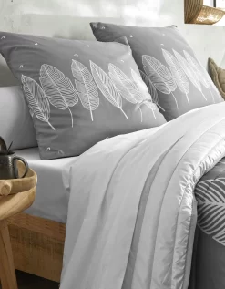 Couvre-lit Matelassé Microfibre Imprimé Feuilles -Valeurs des doublures de lit. 322701 C01 zoomx vue3