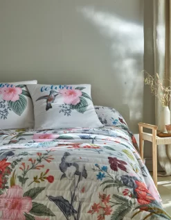 Couvre-lit Matelassé Imprimé Fleuri -Valeurs des doublures de lit. 322703 C01 zoomx vue5