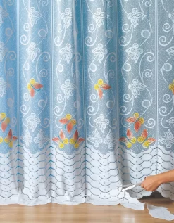 Panneau Motif Papillons Modulable En Hauteur Finition Galon Fronceur