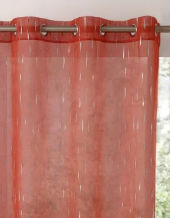 Panneau Voile Motif Gouttelettes Argentées Finition Oeillets -Valeurs des doublures de lit. 323011 C00 zoomx vue4