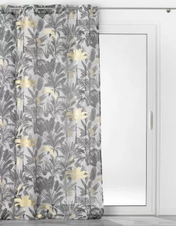 Voilage Imprimé Exotique Métallisé