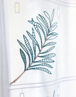 Voilage Modulable En Hauteur Broderie Feuilles De Palmier 5 Voilage Modulable En Hauteur Broderie Feuilles De Palmier -Valeurs des doublures de lit. 323092 C01 zoomx vue3