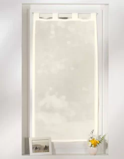 Vitrage Droit Voile Uni Finition Pattes