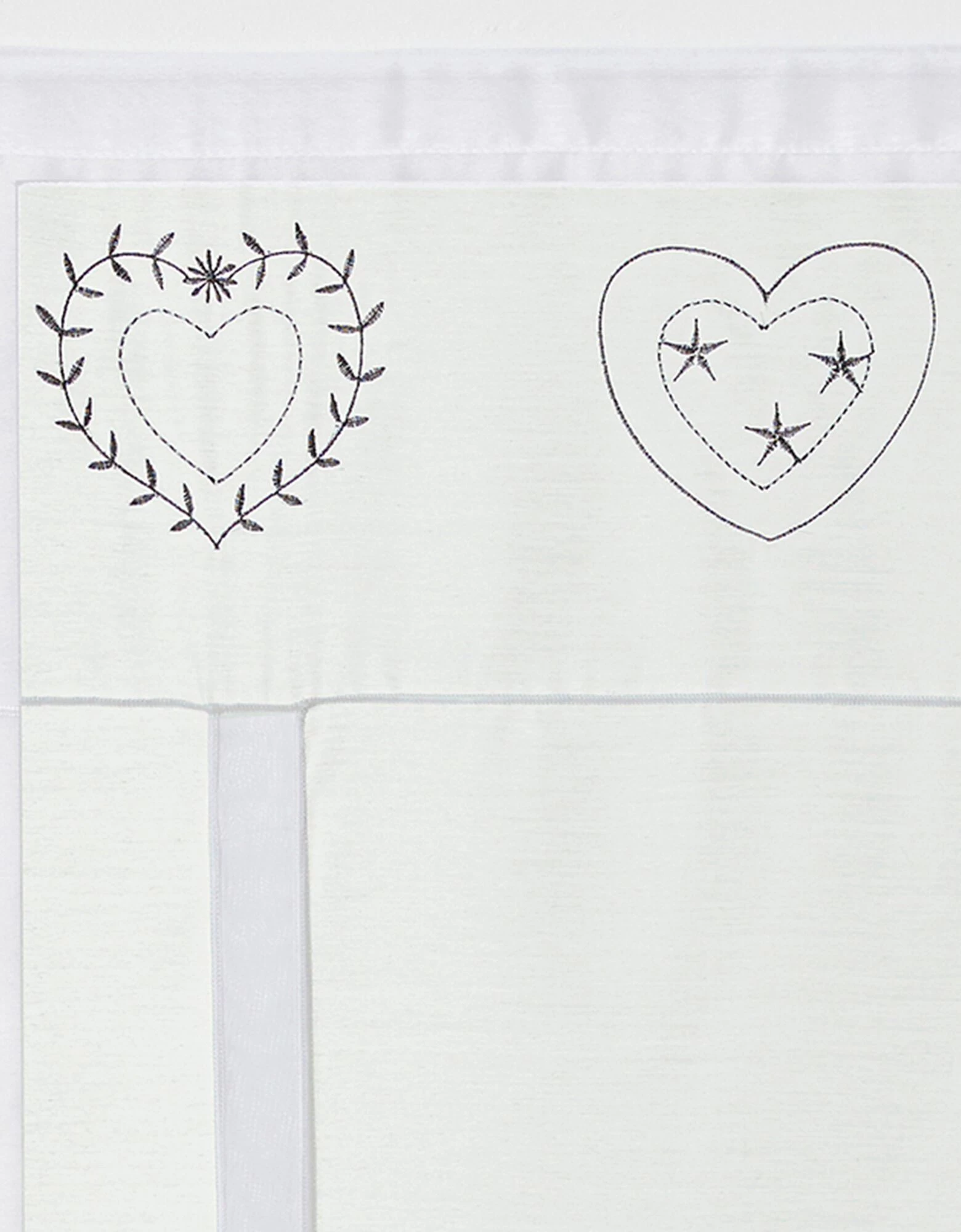 Store Broderies Motifs Coeurs Finition Passe-tringle 2 Store Broderies Motifs Coeurs Finition Passe-tringle – Image 2