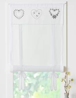 Store Broderies Motifs Coeurs Finition Passe-tringle