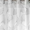 Rideau Panneau Voile Polyester Imprimé Gingko Finition Oeillets