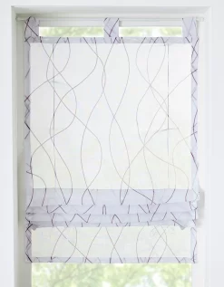 Store Remontable Polyester Imprimé Ondulant