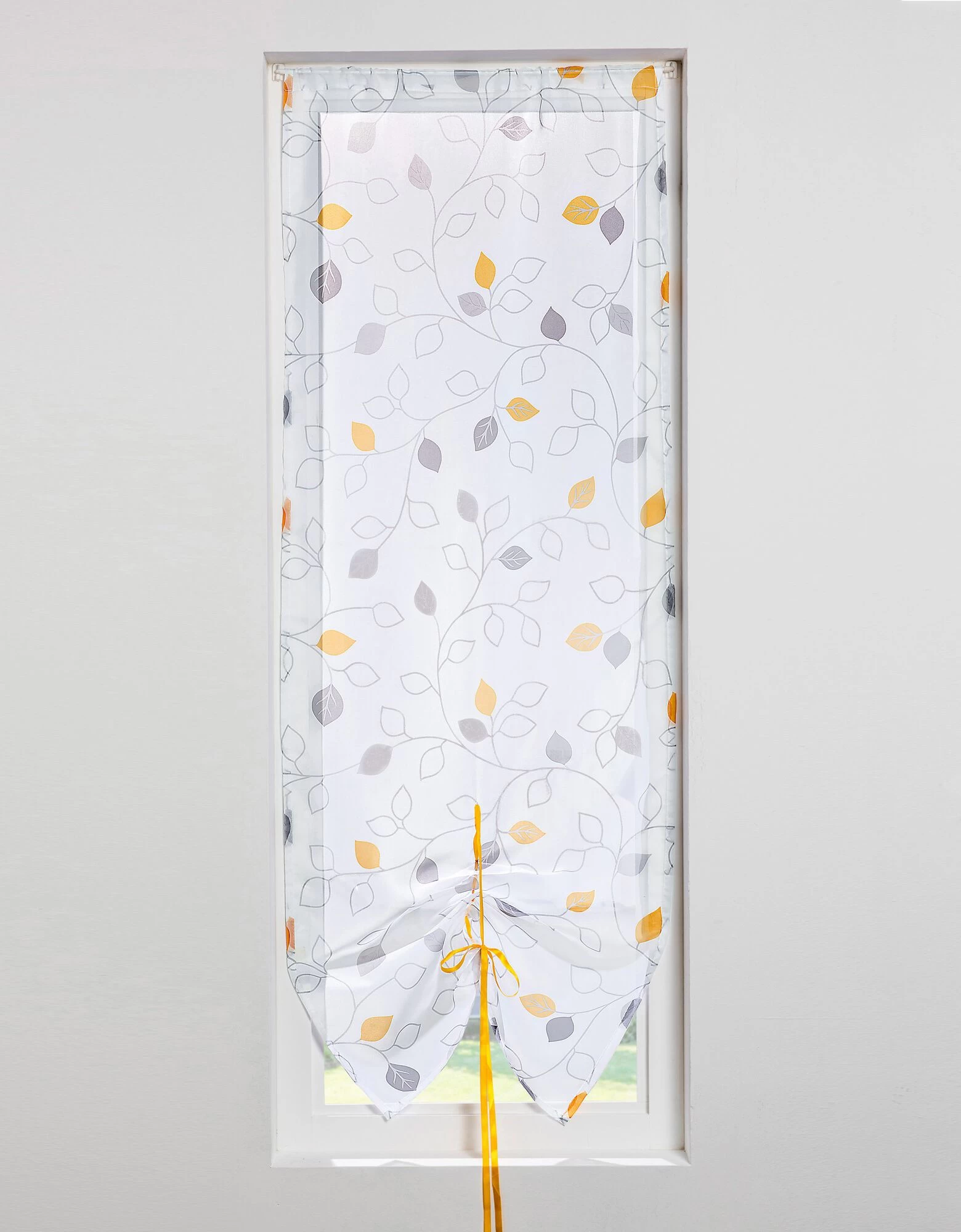 Store Vitrage Clairière Voile Imprimé Feuilles 1 Store Vitrage Clairière Voile Imprimé Feuilles