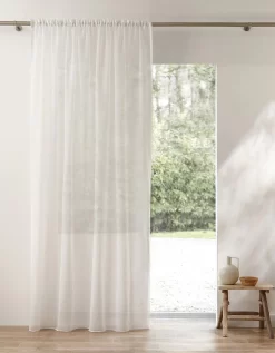 Panneau Voile Uni Finition Galon Fronceur