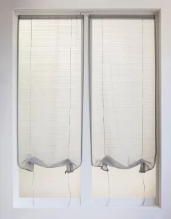 Vitrage Voile Fines Rayures - La Paire