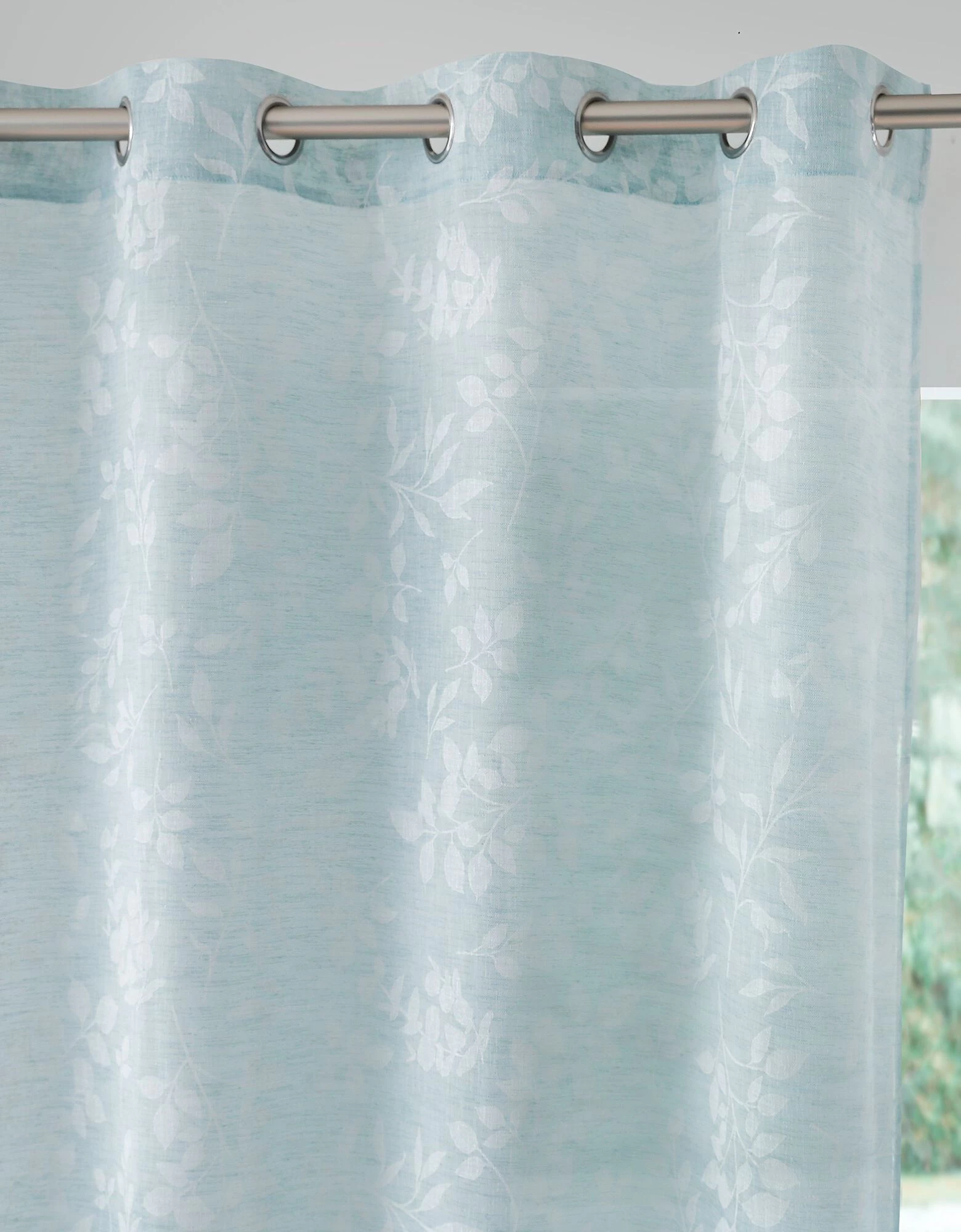 Voilage Imprimé Feuillage étamine Effet Lin 2 Voilage Imprimé Feuillage étamine Effet Lin – Image 2