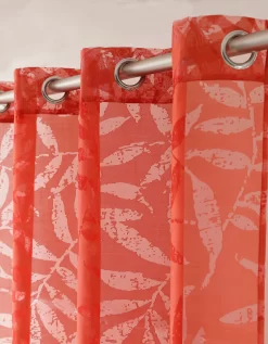 Panneau Voile Dévoré Motif Feuillage -Valeurs des doublures de lit. 323601 C03 zoomx vue3