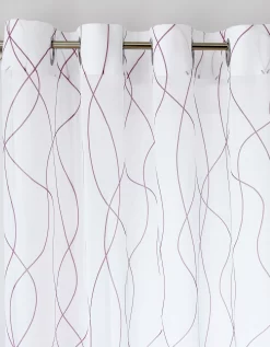 Rideau Panneau Voile Imprimé Ondulant Finition Oeillets