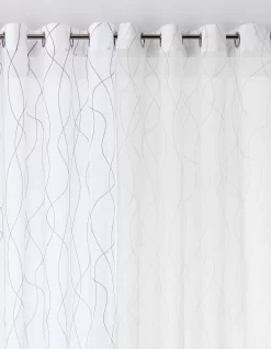 Rideau Panneau Voile Imprimé Ondulant Finition Oeillets 10 Rideau Panneau Voile Imprimé Ondulant Finition Oeillets -Valeurs des doublures de lit. 323711 C00 zoomx vue4