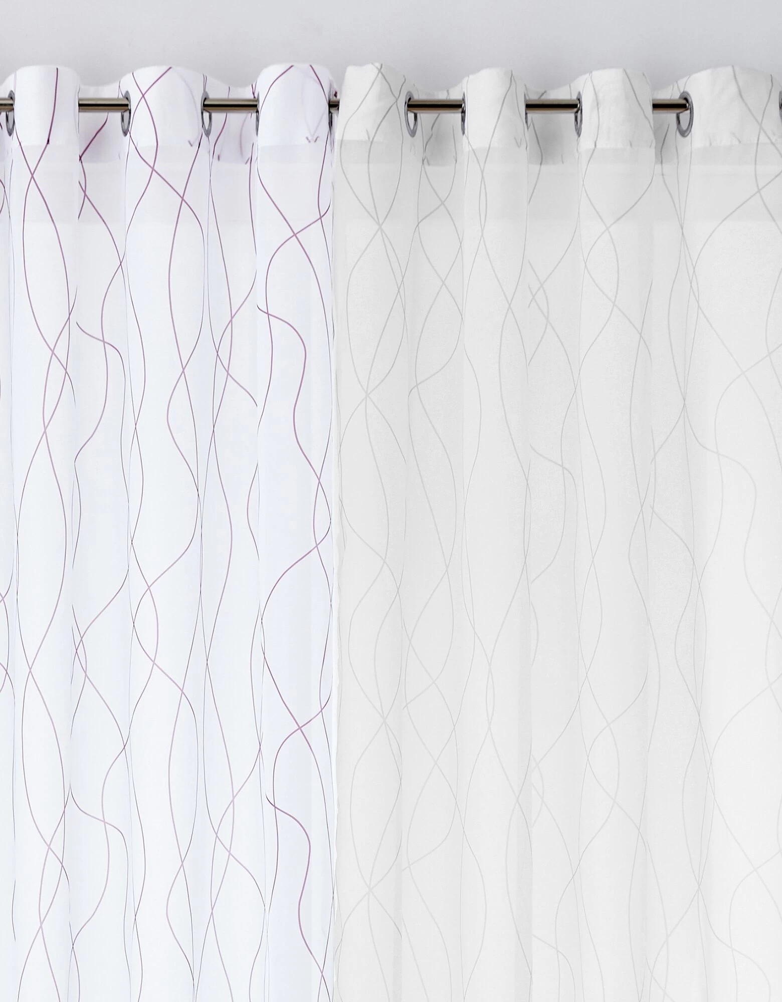 Rideau Panneau Voile Imprimé Ondulant Finition Oeillets 4 Rideau Panneau Voile Imprimé Ondulant Finition Oeillets – Image 4