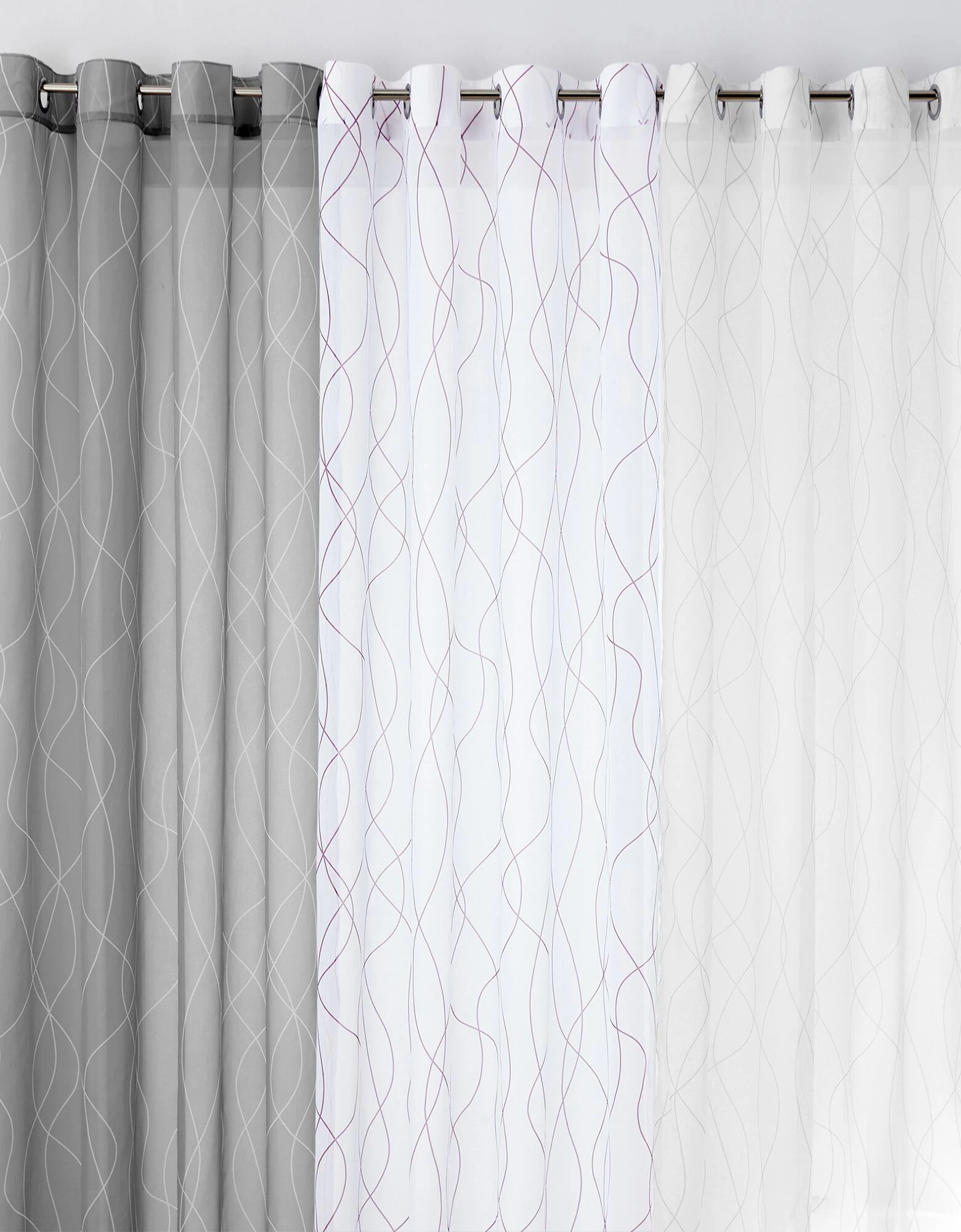 Rideau Panneau Voile Imprimé Ondulant Finition Oeillets 5 Rideau Panneau Voile Imprimé Ondulant Finition Oeillets – Image 5