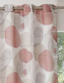 Panneau Voile Finition Oeillets Motif Galets