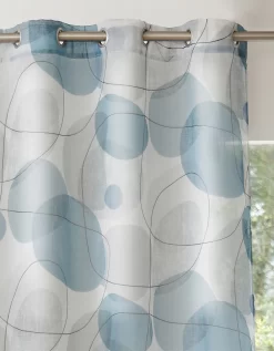 Panneau Voile Finition Oeillets Motif Galets