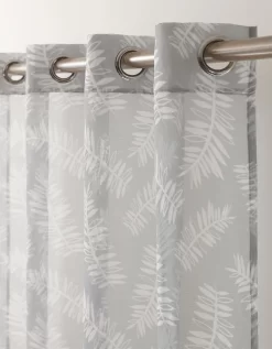 Panneau Voile Finition Oeillets Imprimé "fougères"