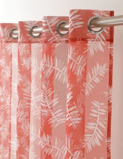 Panneau Voile Finition Oeillets Imprimé "fougères"