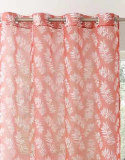 Panneau Voile Finition Oeillets Imprimé "fougères" -Valeurs des doublures de lit. 323728 C03 zoomx vue4