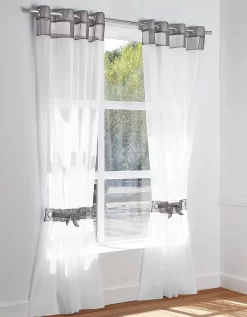 Panneau Voilage Uni Finition Oeillets Embrasse