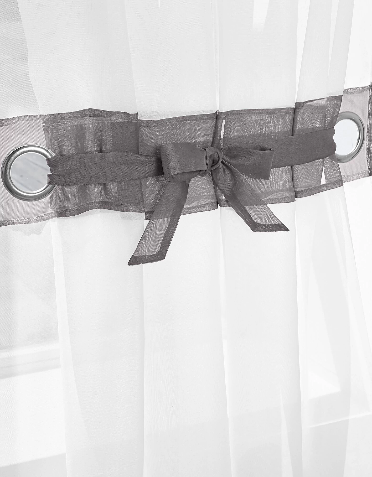 Panneau Voilage Uni Finition Oeillets Embrasse 2 Panneau Voilage Uni Finition Oeillets Embrasse – Image 2