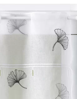 Rideau Modulable Hauteur Brodé Fleurs De Ginkgo -Valeurs des doublures de lit. 323788 C01 zoom detailRFP
