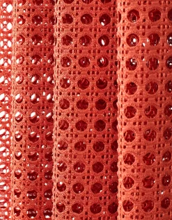 Rideau Panneau Brodé Effet Cannage -Valeurs des doublures de lit. 323816 C02 zoomx vue3