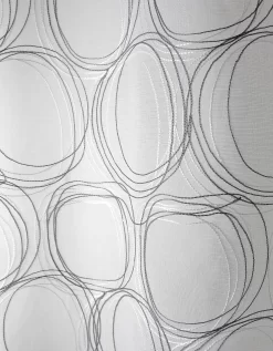 Panneau Voile étamine Brodé Sphères Finition Oeillets -Valeurs des doublures de lit. 323822 C01 zoomx vue6