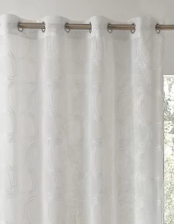 Panneau Voile étamine Brodé Sphères Finition Oeillets -Valeurs des doublures de lit. 323822 C02 zoomx vue3