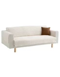 Protège-salon Rayé Coton Polyester Effet Lin