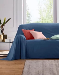 Jeté Canapé Coton Bachette Uni