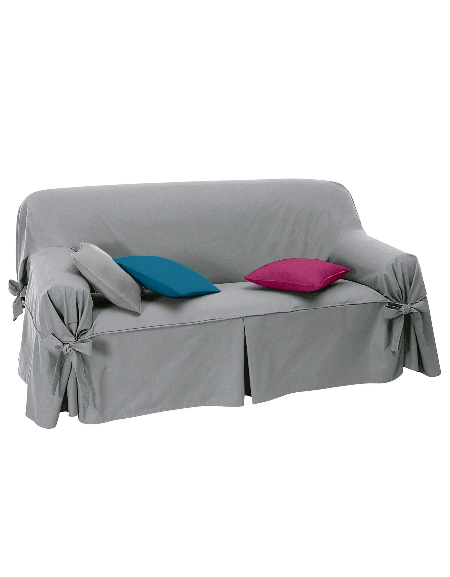 Housse Bachette Coton Uni Nouettes Fauteuil Canapés 1 Housse Bachette Coton Uni Nouettes Fauteuil Canapés