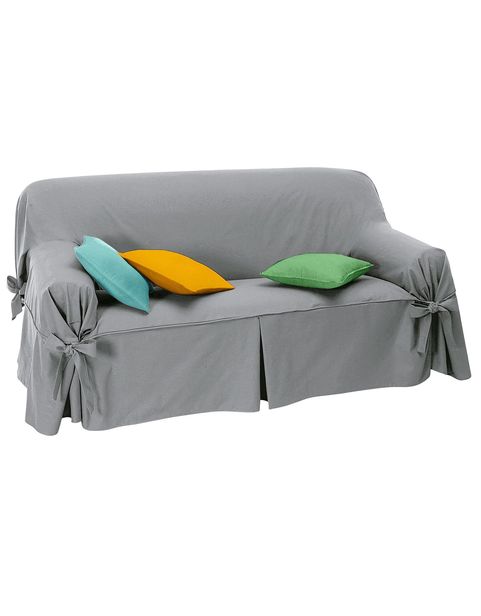 Housse Bachette Coton Uni Nouettes Fauteuil Canapés 2 Housse Bachette Coton Uni Nouettes Fauteuil Canapés – Image 2