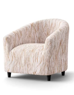 Housse Microfibre Bi-extensible Imprimé Vague Spéciale Fauteuil Cabriolet