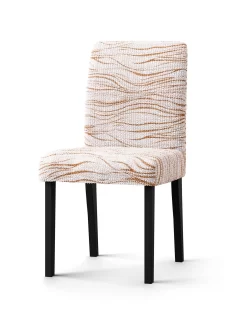 Housse Microfibre Bi-extensible Imprimé Vagues Spéciale Chaise