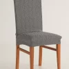 Housse De Chaise Extensible Jacquard Graphique
