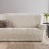 Housse De Salon Jacquard Extensible Imprimé "vagues"