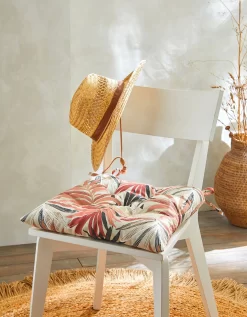 Galette De Chaise Imprimé Feuillage - Lot De 2 -Valeurs des doublures de lit. 325010 C02 zoomx vue4