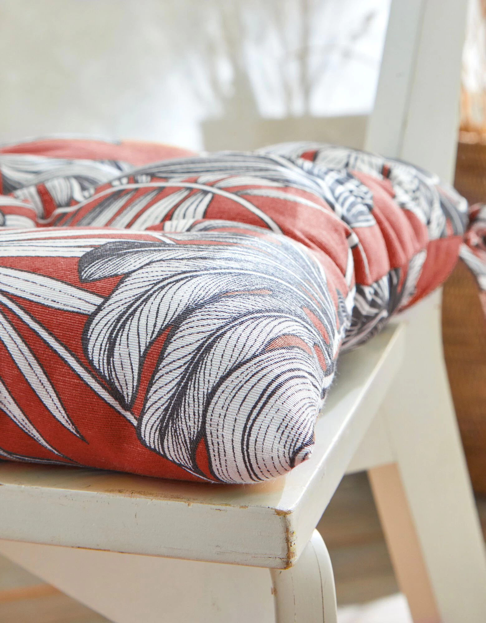 Galette De Chaise Imprimé Tropical - Lot De 2 4 Galette De Chaise Imprimé Tropical - Lot De 2 – Image 4