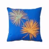 Housse De Coussin Brodé Feuilles De Palmier, Collection Ninole - Lot De 2