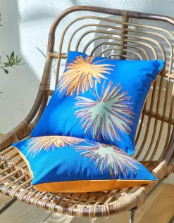 Housse De Coussin Brodé Feuilles De Palmier, Collection Ninole - Lot De 2 6 Housse De Coussin Brodé Feuilles De Palmier, Collection Ninole - Lot De 2 -Valeurs des doublures de lit. 327400 C01 zoomx vue3