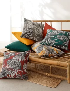 Housse De Coussin Imprimé Tropical - Lot De 2 -Valeurs des doublures de lit. 327479 C01 zoomx vue3