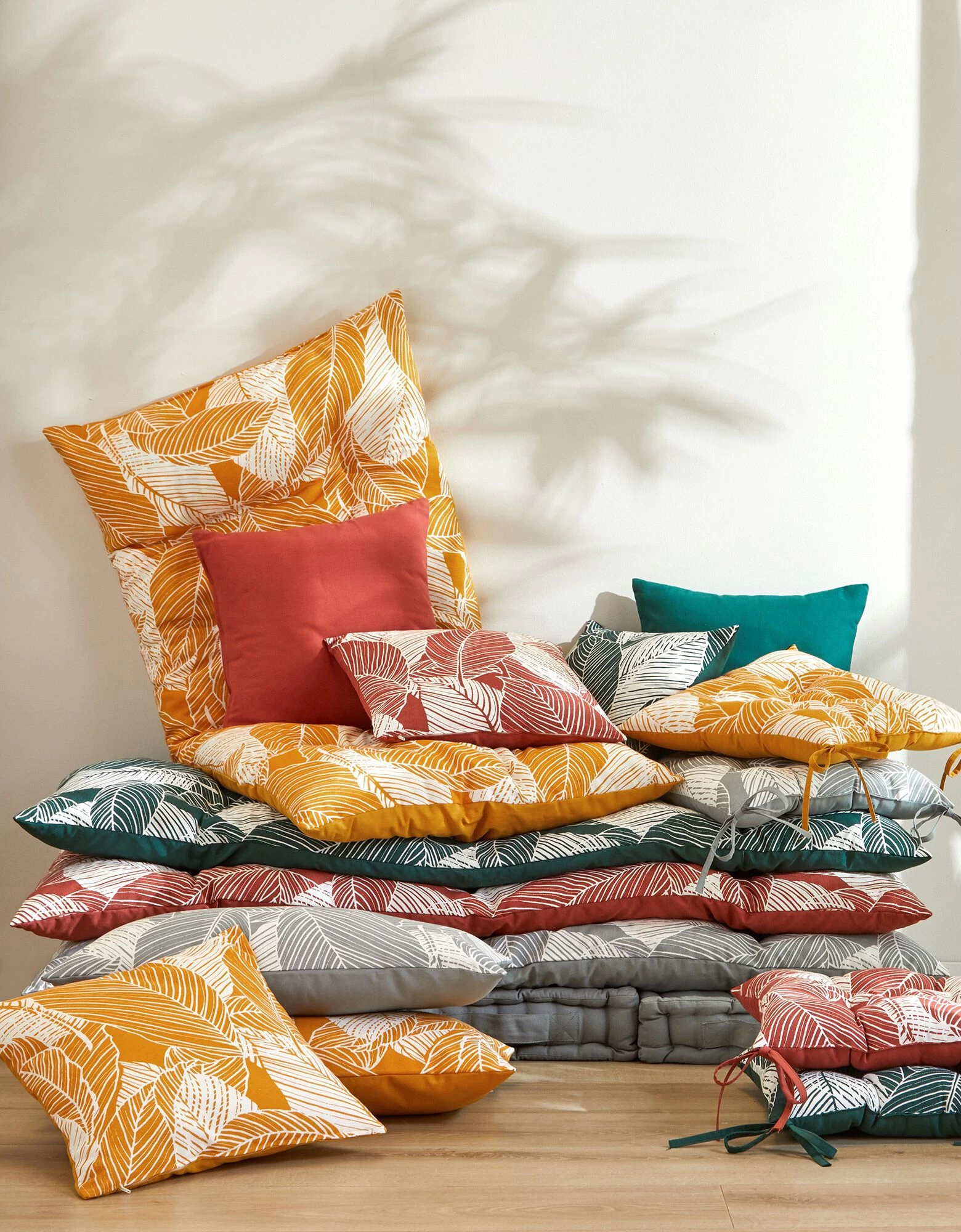 Housse De Coussin Carrée Imprimé Feuillage - Lot De 2 7 Housse De Coussin Carrée Imprimé Feuillage - Lot De 2 – Image 7