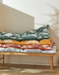 Long Coussin Déco Coton Imprimé Feuillage -Valeurs des doublures de lit. 327483 C04 zoomx vue4