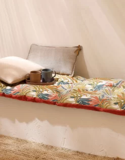 Long Coussin De Sol Imprimé Feuillage